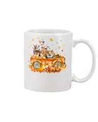 Dogs Reunion On Pumpkin Car T-Shirt - Mug