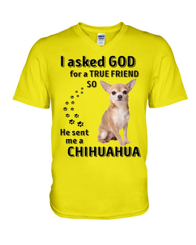 A True Friend- Chihuahua Limited Classic T-Shirt - Guys V-Neck - Mug