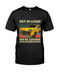 Get In Loser We're Saving Halloweentown Tote Bag - Guys Tee - Basketweave Tote Bag