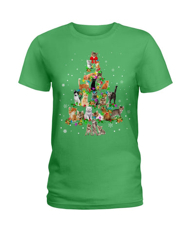 Unique Cat Christmas Tree Limited Classic T-Shirt - Ladies Tee - Guys V-Neck