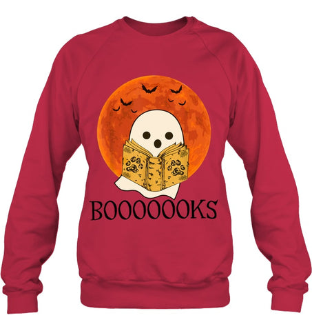 Boo Loves Booooooks T-Shirt - Sweatshirt - Ladies V-Neck