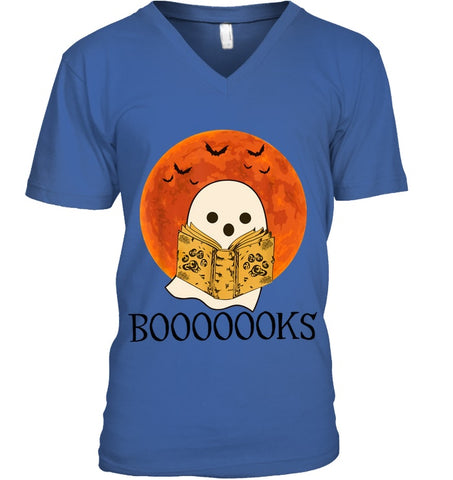 Boo Loves Booooooks T-Shirt - Unisex Tank Top - Guys V-Neck