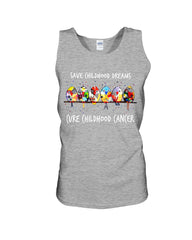 Save Childhood Dreams Cure Childhood Cancer T-Shirt - Unisex Tank Top - Basketweave Tote Bag