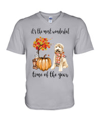 Goldendoodle - The Most Wonderful Time T-Shirt - Guys V-Neck - Unisex Long Sleeve