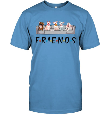 Pit Bull Friends T-Shirt - Guys Tee - Ladies V-Neck