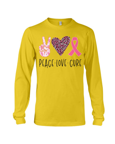 Peace-Love-Cure Sweet Limited Classic T-Shirt - Ladies Tee - Unisex Long Sleeve