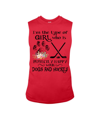 A Big Fan Of Dogs And Hockey Girl Limited Classic T-Shirt - Guys Tee - Unisex Long Sleeve