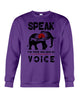 Image of Elephant Speakfor Those Who Have No Voice T-Shirt - Unisex Long Sleeve - Sweatshirt