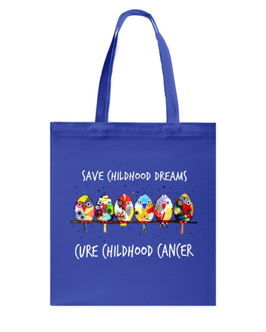 Save Childhood Dreams Cure Childhood Cancer T-Shirt - Unisex Tank Top - Basketweave Tote Bag