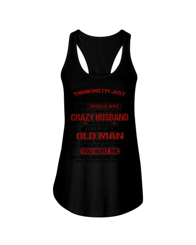 A Wife Of A Grumpy Husband Limited Classic T-Shirt - Ladies Flowy Tank - Ladies Tee