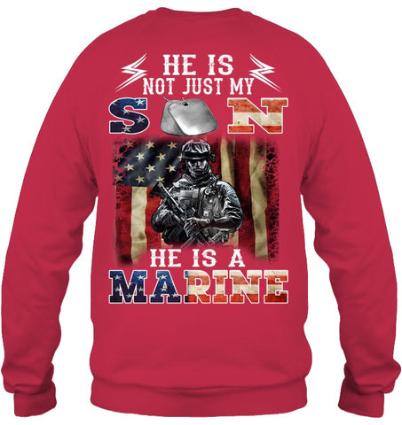 He Is Not Just My Son He Is A Marine Limited Classic T-Shirt - Sweatshirt - Guys V-Neck