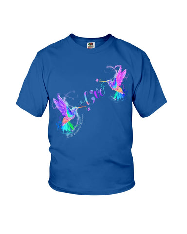 Coloful Couple Of Birds Fall In Love Limited Classic T- Shirt - Ladies Flowy Tank - Youth Tee