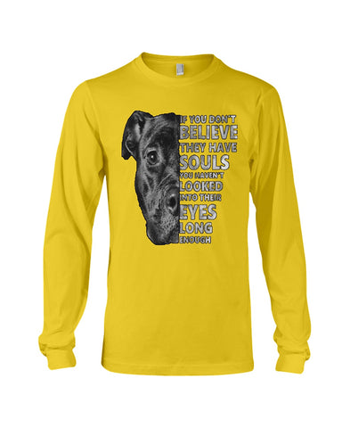 Look Into Pitbull's Eye T-Shirt - Unisex Long Sleeve - Mug