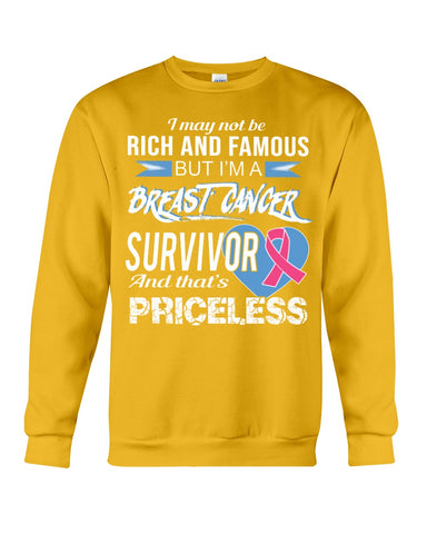 I'm A Breast Cancer Survivor And That's Priceless Limited Classic T- Shirt - Sweatshirt - Unisex Tank Top