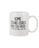 Image of Texas Girl Cuss Too Much Limited Classic T- Shirt - Unisex Long Sleeve - Mug