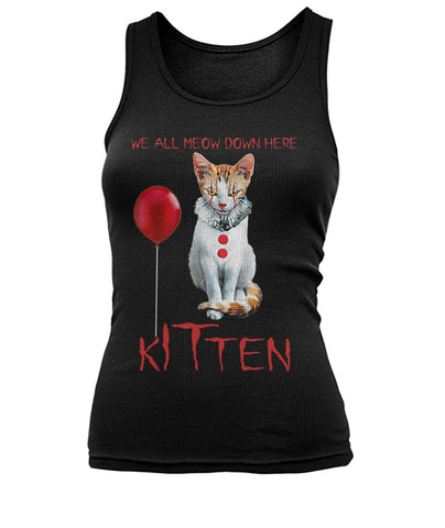 I'm A Horroraholic Kitten T-Shirt - Ladies Flowy Tank - Unisex Tank Top