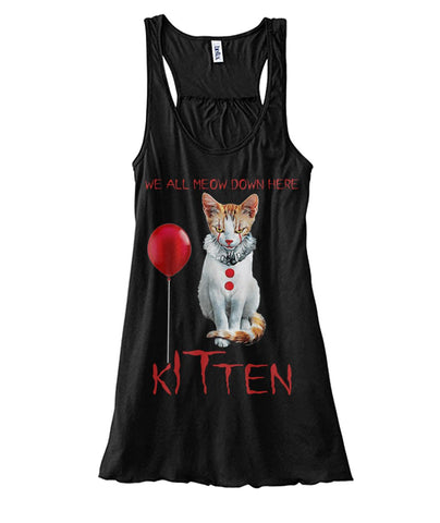 I'm A Horroraholic Kitten T-Shirt - Ladies Flowy Tank - Unisex Tank Top