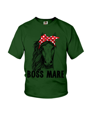 Boss Mare Horse Limited Classic T- Shirt - Youth Tee - Ladies Tee