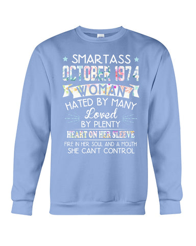 Smartass October 1974 Classic T-Shirt - Sweatshirt - Unisex Tank Top