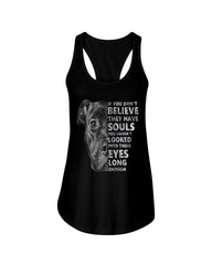 Look Into Pitbull's Eye T-Shirt - Unisex Tank Top - Ladies Flowy Tank