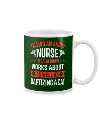 Nurse - Calm Down Works Limited Classic T- Shirt - Basketweave Tote Bag - Mug