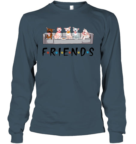 Pit Bull Friends T-Shirt - Unisex Long Sleeve - Sweatshirt