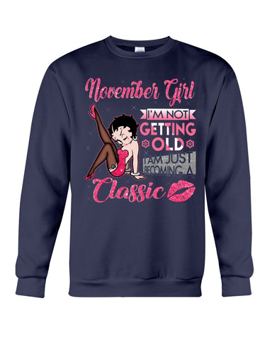 Classic November Girl T-Shirt - Guys Tee - Sweatshirt