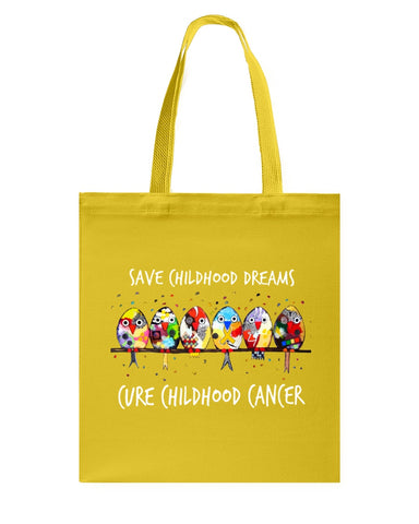 Save Childhood Dreams Cure Childhood Cancer T-Shirt - Unisex Tank Top - Basketweave Tote Bag