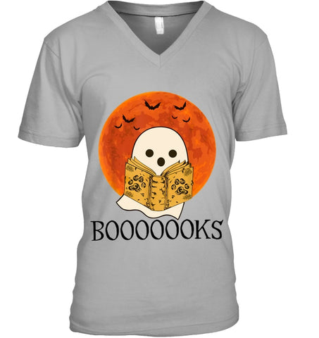 Boo Loves Booooooks T-Shirt - Unisex Tank Top - Guys V-Neck