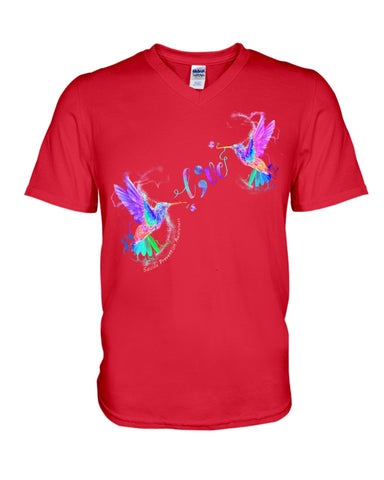 Coloful Couple Of Birds Fall In Love Limited Classic T- Shirt - Guys V-Neck - Unisex Long Sleeve