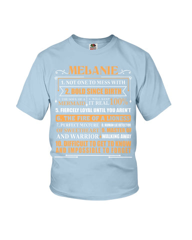 Melanie Characteristic Limited Classic T-Shirt - Ladies Flowy Tank - Youth Tee