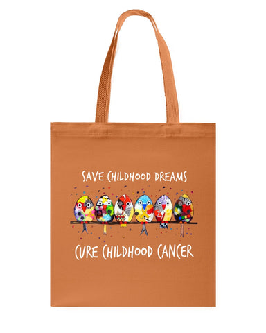 Save Childhood Dreams Cure Childhood Cancer T-Shirt - Unisex Tank Top - Basketweave Tote Bag