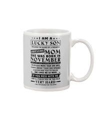 Lucky Son Of A November Awesome Mom Limited Classic T- Shirt - Mug