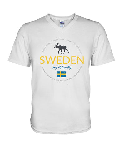 Sweden Jag Alsker Dig Limited Classic T- Shirt - Ladies Tee - Guys V-Neck