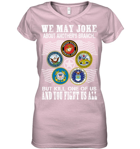 We May Joke About Another Branch Limited Classic T-Shirt - Guys V-Neck - Ladies V-Neck