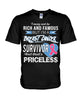 Image of I'm A Breast Cancer Survivor And That's Priceless Limited Classic T- Shirt - Hoodie - Guys V-Neck