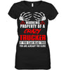 Image of Crazy Trucker Limited Classic T- Shirt - Sweatshirt - Ladies V-Neck