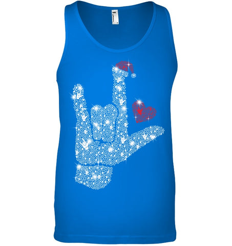 Sign Language Bright T-Shirt - Guys V-Neck - Unisex Tank Top