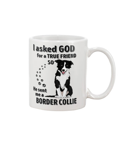 A True Friend Border Collie Limited Classic T-Shirt - Guys V-Neck - Mug