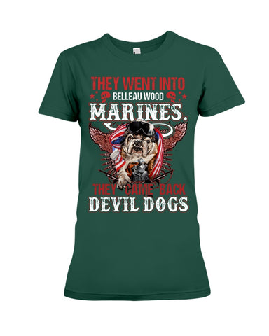 Belleauwood Marines - Devil Dogs T-Shirt - Ladies Tee - Hoodie