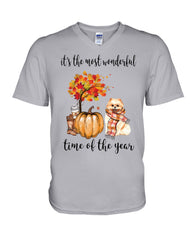 Pomeranian - The Most Wonderful Time T-Shirt - Guys V-Neck - Unisex Long Sleeve