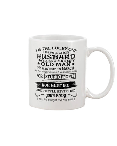 I Have A Crazy Husband Classic T-Shirt - Guys V-Neck - Mug