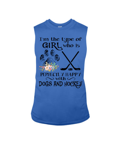 A Big Fan Of Dogs And Hockey Girl Limited Classic T-Shirt - Guys Tee - Unisex Long Sleeve