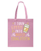 Image of I Turn Coffee Into Music Education T-Shirt - Basketweave Tote Bag - Mug