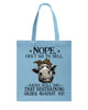 Image of Cow- Nope Can't Go To Hell Limited Classic T- Shirt - Guys V-Neck - Basketweave Tote Bag