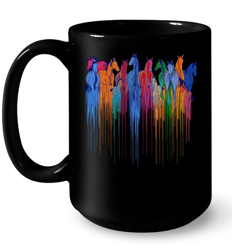 Coloful Horse Limited Classic T_Shirt - Ladies V-Neck - Mug