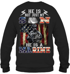 He Is Not Just My Son He Is A Marine Limited Classic T-Shirt - Sweatshirt - Guys V-Neck