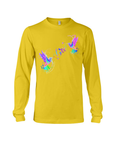 Coloful Couple Of Birds Fall In Love Limited Classic T- Shirt - Guys V-Neck - Unisex Long Sleeve