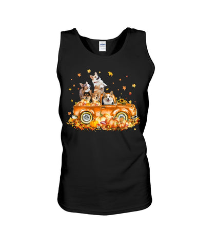 Dogs Reunion On Pumpkin Car T-Shirt - Sweatshirt - Unisex Tank Top