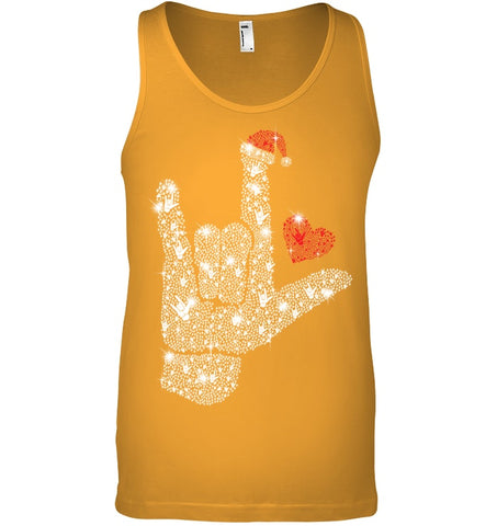 Sign Language Bright T-Shirt - Guys V-Neck - Unisex Tank Top